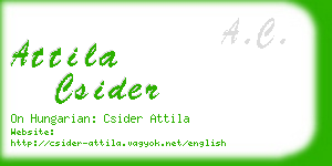 attila csider business card